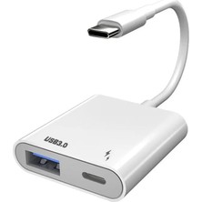 Mey İthalat Coverzone Type-C To USB 3.0 Konvertör iPhone 16 Serisi Uyumlu Samsung Xiaomi Huawei Uyumlu Çevirici Flash Disk USB Bellek Kullanak Için ZR570