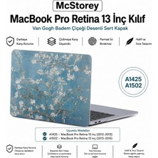 Mey İthalat Mcstorey MacBook Pro Retina 13 Inç Kılıf A1425 A1502 Uyumlu Çiçek Desenli Sert Kapak Hard Case Ince Hafif Laptop Koruyucu Flower 70