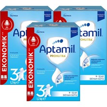 Mey İthalat Aptamil 3 Prebiyotikli Devam Sütü 1200 x 3 Adet 3600 gr