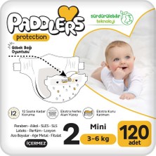 Mey İthalat Paddlers Protection Bebek Bezi 2 Numara Mini (3-6 Kg) 120 Adet – 2’li Jumbo Set, Maksimum Koruma