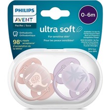 Mey İthalat Philips Avent Ultra Hava Emziği Ortodontik ve Bpa, Ekstra Havalandırma Delikleri 0-6 Ay (Kız Tasarımı) 2'li Paket