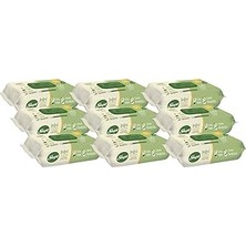 Mey İthalat Sleepy Islak Havlu Mendil Doğal Organik Pamuklu 50 Yaprak Plastik Kapaklı (9 Lu Set)