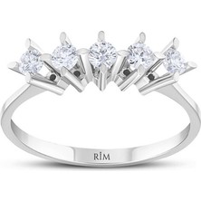 Rim Pırlanta 0.30 Karat Laboratuvar Pırlanta Beştaş Yüzük - Hrd Sertifikalı