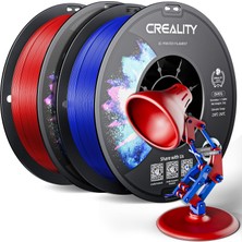 Mey İthalat Resmi Cr Petg 3D Yazıcı Filament 1.75MM Paket 2kg (4.4lbs), Yüksek Hassasiyet, Güçlü Tokluk, Kokusuz, Daha Iyi Akış Nem Geçirmez 3D Baskı Ender Filament, Kırmızı+Mavi