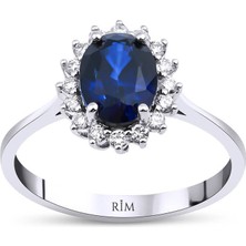 Rim Pırlanta 2.25 Karat Laboratuvar Pırlanta Safir Yüzük - Hrd Sertifikalı