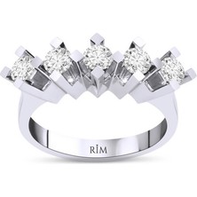 Rim Pırlanta 0.65 Karat Laboratuvar Pırlanta Beştaş Yüzük - Hrd Sertifikalı