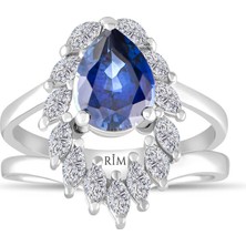 Rim Pırlanta 2.90 Karat Laboratuvar Pırlanta Safir Yüzük - Hrd Sertifikalı