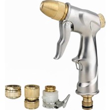 Mey İthalat Otomatik Metal Sulama Tabancası Pro Set, Bahçe Sulama Seti, Pirinç Bağlantı Parçaları Dahil