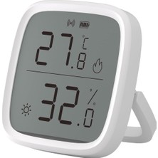 Mey İthalat Sonoff SNZB-02D Akıllı Mini Zigbee Sıcaklık ve Nem Sensörü, Iç Mekan Higrometre Termometresi, LCD Ekran, 5s Yenileme, Alexa/google Home/home Assistant ile Uyumlu