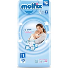 Mey İthalat Molfix Yenidoğan 1 Beden Bebek Bezi (1 x 40 Adet)