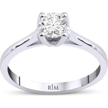 Rim Pırlanta 0.55 Karat Laboratuvar Pırlanta Tektaş Yüzük - Hrd Sertifikalı