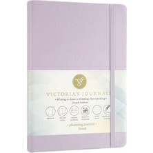 Mey İthalat Vj Venzi Sert Kapak Planlayıcı Defter, 14X20 cm 100 Gr. Krem 96 Yp.lila. Çiz.