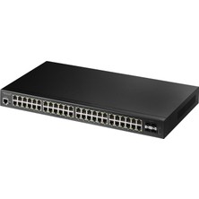 Mey İthalat Cudy GS2048PS4 4SFP+,2CONSOL,48PORT Base-Tgigabit L2 Yönetilebilir 720WPOE++ Metal Rack Mount Switch