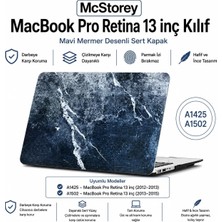 Mey İthalat Mcstorey MacBook Pro 13 Inç Kılıf A1425 A1502 Uyumlu Sert Kapak Hard Case Koruyucu Retina 13 Laptop Kılıfı Mermer Desenli Çizilmeye Dayanıklı Ince Hafif Koruma R-25