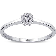 Rim Pırlanta 0.10 Karat Laboratuvar Pırlanta Coronet Yüzük - Hrd Sertifikalı