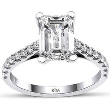 Rim Pırlanta 3.00 Karat Emerald Tektaş Laboratuvar Pırlanta Yüzük - Hrd Sertifikalı