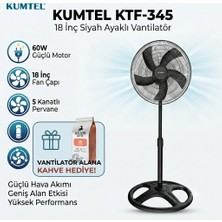 Belirtilmemiş Kumtel KTF-345 Siyah Inç Ayaklı Vantilatör