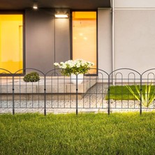 Mey İthalat Dekoratif Bahçe Çiti 10'lu Set 330CM Model - 1 Siyah Hobi Bahçesi, Çiçek, Sebze, Mini Bahçe