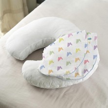 Mey İthalat Müslin Bebek Emzirme Destek Yastığı Kılıfı - Rainbow Lapin Blue