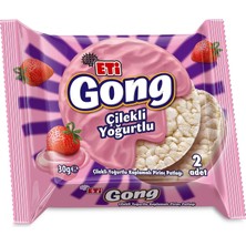 Mey İthalat Eti Gong Çilekli Yoğurtlu Kaplamalı Pirinç Patlağı 30 G x 24 Adet