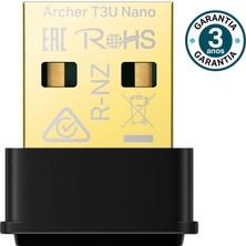 Mey İthalat Tp-Link Archer T3U, AC1300 Mbps, Çift Bant, USB 2.0, Nano Wi-Fi 5 USB Adaptör