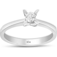 Rim Pırlanta 0.20 Karat Laboratuvar Pırlanta Tektaş Yüzük - Hrd Sertifikalı