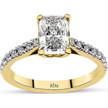 Rim Pırlanta 1.80 Karat Radiant Tektaş Laboratuvar Pırlanta Yüzük - Hrd Sertifikalı