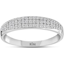 Rim Pırlanta 0.25 Karat Laboratuvar Pırlanta Yarımtur Yüzük - Hrd Sertifikalı