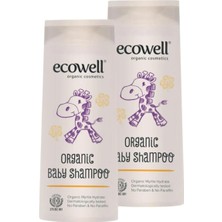 Mey İthalat Ecowell Bebek Saç & Vücut Şampuanı Set, Organik & Vegan Sertifikalı, Parabensiz Doğal Konak Önleyici 2X300ML
