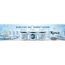 Palto Tasarım Kişiye Özel Kova Burcu Tasarımlı Beyaz Burc Kupa - Hediyelik Kupa Fincan Mug