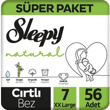 Mey İthalat Sleepy Natural Süper Paket Bebek Bezi 7 Numara Xxlarge 56 Adet