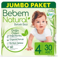 Mey İthalat Bebem Natural Bebek Bezi 4 Beden Maxi 30 Adet