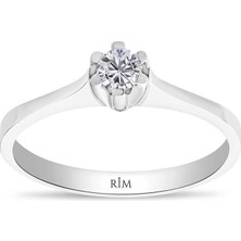 Rim Pırlanta 0.20 Karat Laboratuvar Pırlanta Tektaş Yüzük - Hrd Sertifikalı