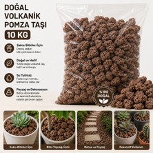 Doğal Volkanik Pomza Taşı 20 L(10 Kg)| Saksı Drenaj Taşı | Peyzaj Taşı | 8-16 mm