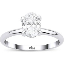 Rim Pırlanta 1.10 Karat Oval Tektaş Laboratuvar Pırlanta Yüzük - Hrd Sertifikalı