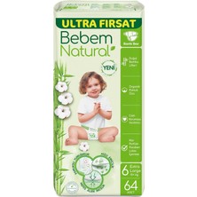 Mey İthalat Bebem Natural E.large Bebek Bezi 64'lü