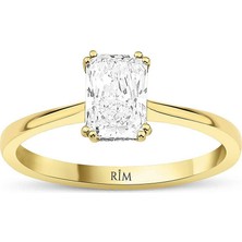 Rim Pırlanta 1.10 Karat Radiant Tektaş Laboratuvar Pırlanta Yüzük - Hrd Sertifikalı