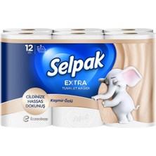 Mey İthalat Selpak Extra Kaşmir Katkılı Tuvalet Kağıdı 12'li