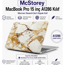 Mey İthalat Mcstorey Macbook Pro Kılıf 15 Inç Marble A1286 (Eski Ethernet Girişli Model 2008-2012) ile Uyumlu Marble 03