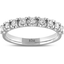 Rim Pırlanta 0.45 Karat Laboratuvar Pırlanta Yarımtur Yüzük - Hrd Sertifikalı