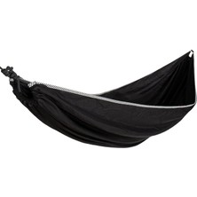 Mey İthalat Premium Hamak - %100 Polyester Kaliteli Kumaş, Birinci Sınıf Kamp, Taşınabilir, Nefes Alan Rahat, Dış Mekan, Ultra Hafif, Seyahat (Siyah)