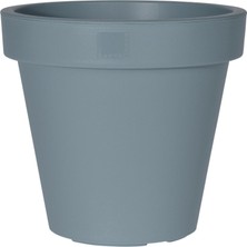 Mey İthalat Gri Plastik Yuvarlak Saksı Çap 40 cm Yükseklik 35 cm