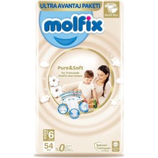 Mey İthalat Molfix Pure&soft Ultra Avantaj Paketi Extra Large 6 Beden Bebek Bezi (1 x 54 Adet)