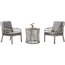 Mey İthalat Rehome Capri Swing Pisa Tekli Rattan Bahçe Balkon Oturma Grubu Beyaz 702