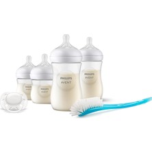 Mey İthalat Philips Avent Natural Response Hoşgeldin Bebek Hediye Seti – 4 Biberon, Ultra Soft Emzik, Biberon Fırçası, Damlatmaz Emzik, Doğal Kavrama, Antikolik Valf, Bpa Içermez, SCD838/11