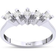 Rim Pırlanta 0.45 Karat Laboratuvar Pırlanta Beştaş Yüzük - Hrd Sertifikalı