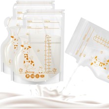 Mey İthalat Joyzzz Anne Sütü Saklama Poşetleri, 8.5 Oz / 30 Adet Anne Sütü Saklama Poşeti, Çift Zip Kilitli, Kendinden Ayaklı Anne Sütü Saklama Kabı, Anne Sütü Saklama Poşetleri