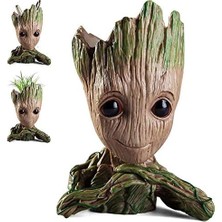 Mey İthalat Galaksinin Koruyucuları Baby Groot Figür Elleri Çenesinde Saksı Kalemlik Pla Büyük 15 cm