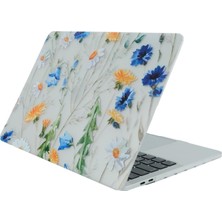 Mey İthalat Mcstorey MacBook Air 13 Inç Kılıf A1369 A1466 Uyumlu Çiçek Desenli Hard Case Sert Koruyucu Kapak Printed Floral Laptop Kılıfı 2010-2017 Sarı