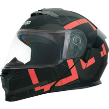 Gp Kompozit GP NERO MKS004-MBA1R Güneş Vizörlü Şeffaf Çene Açılır Motosiklet Kaskı